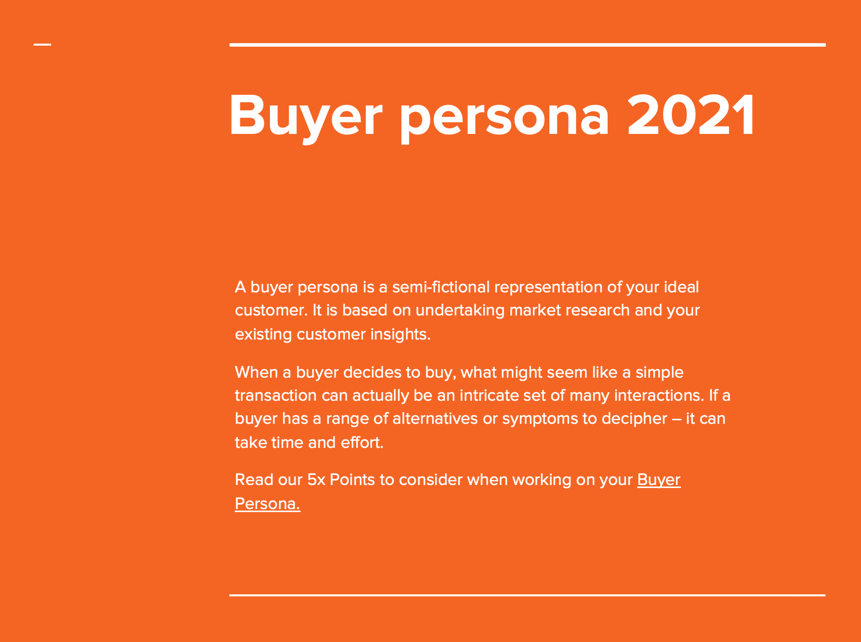 Buyer Persona presentation B2B SaaS kENNEDY grOUP ab